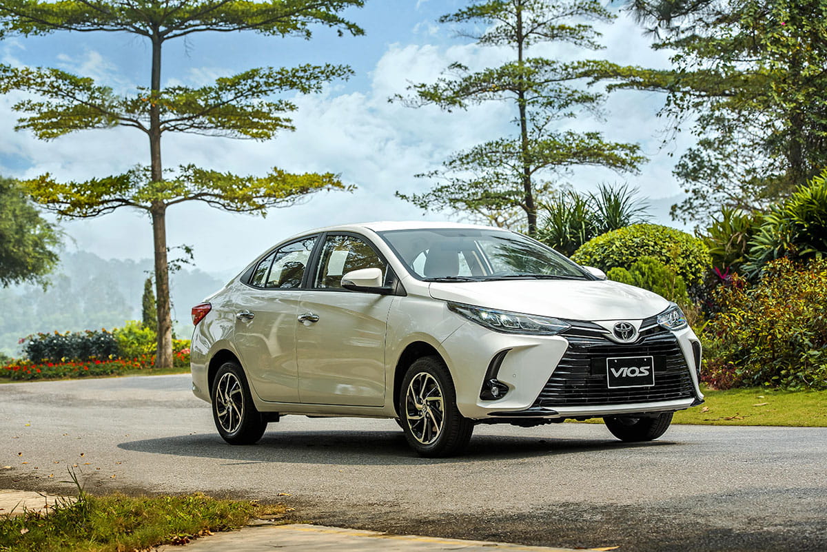 Toyota Vios hiện đang được phân phối tại Việt Nam với 6 phiên bản